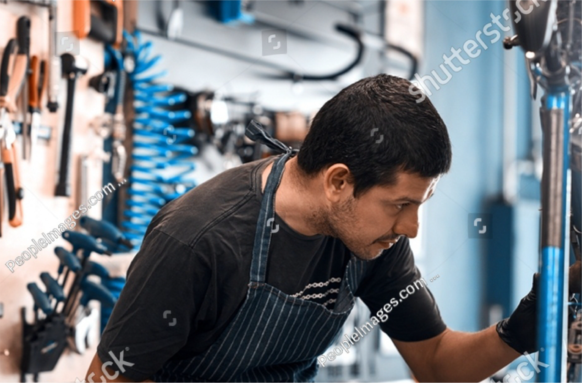 Mechanic working in garage
